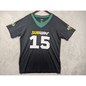 Subway Series Football Jersey Size XL Black #15 Titan Turkey Sandwich Crew Team